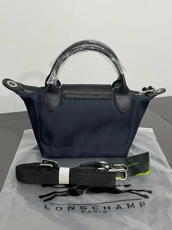 NWT Longchamp Le Pliage Energy XS Navy 2Way Tote Canvas Mini Crossbody Makeup - Picture 3 of 10